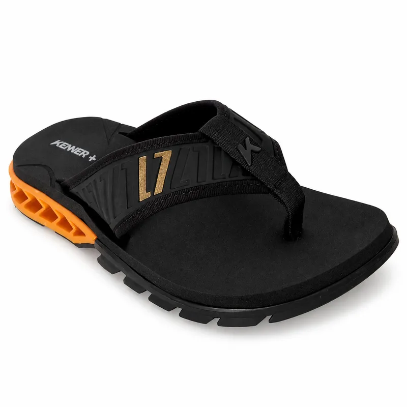 Chinelo Kenner, Preto/Dourado