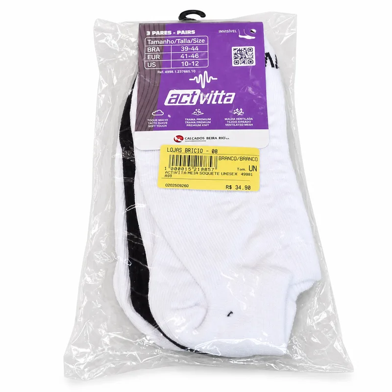 Kit Meia Actvitta, Branco