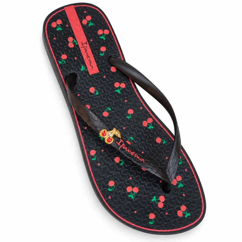 Chinelo Ipanema, Preto/Vermelho