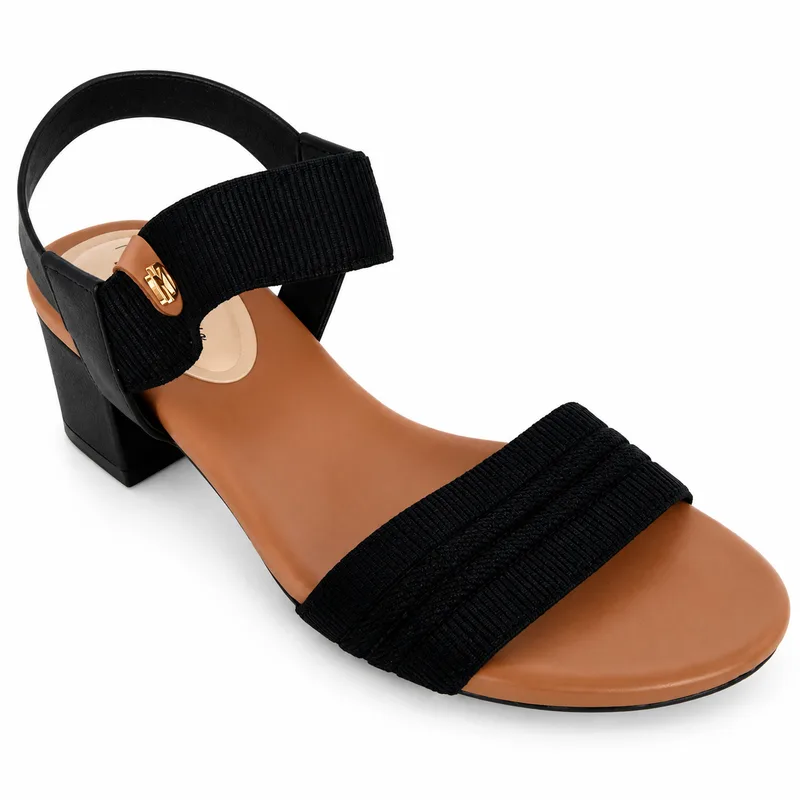 Sandália Modare, Preto/Camel