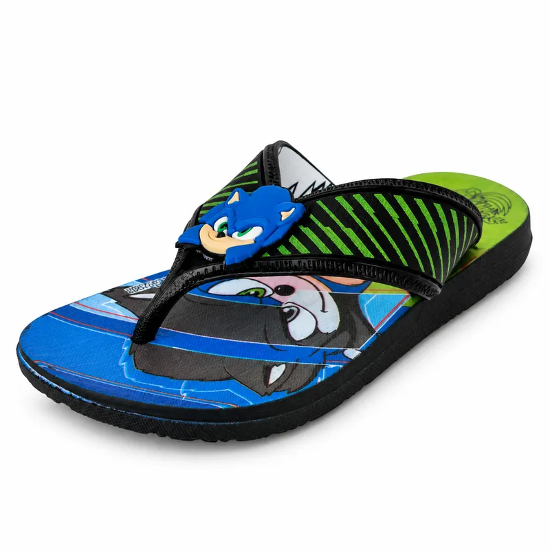 Sandália Grendene Kids, Preto/Verde