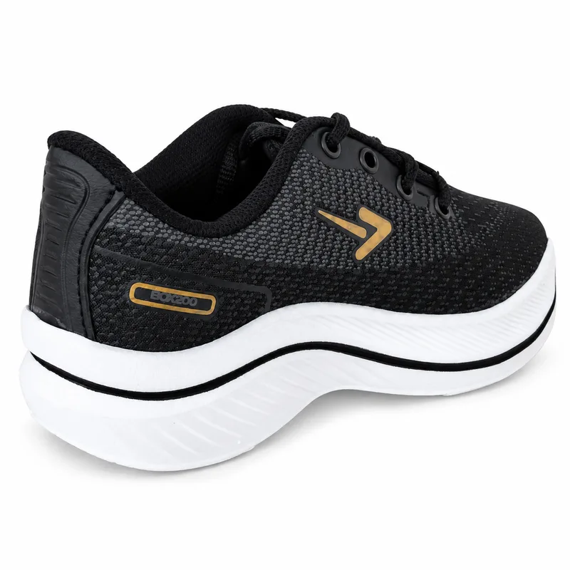 Tênis Box 200, Off/Preto/Dourado