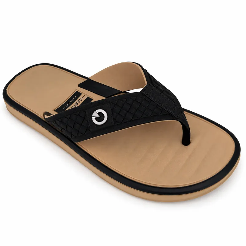 Chinelo Cartago, Bege/Preto