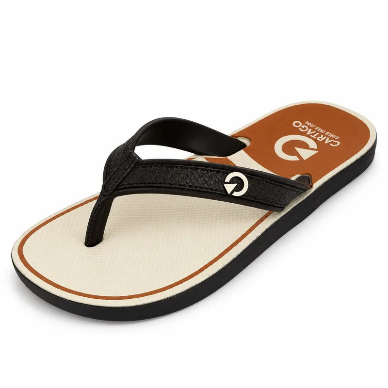 Chinelo Cartago, Cinza/Marrom