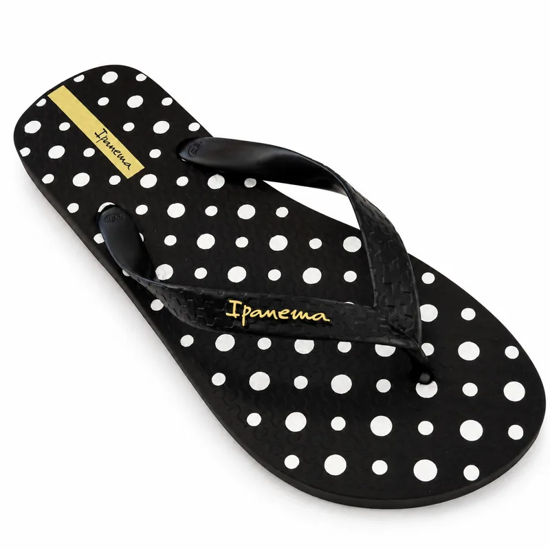Chinelo Ipanema, Preto/Branco/Amarelo
