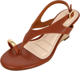 Sandália Bebecê, Pecan/Ouro/Aveia