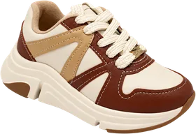 Tênis Molekinha, Branco Off/Avela/Dourado